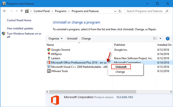microsoft office uninstall access download